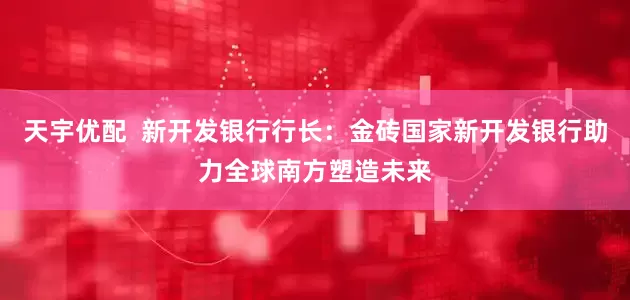 天宇优配  新开发银行行长：金砖国家新开发银行助力全球南方塑造未来